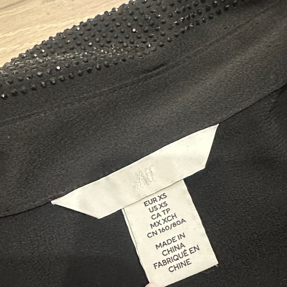 H&M Black Button Down Shirt with Sequin Details - Picture 2 of 4